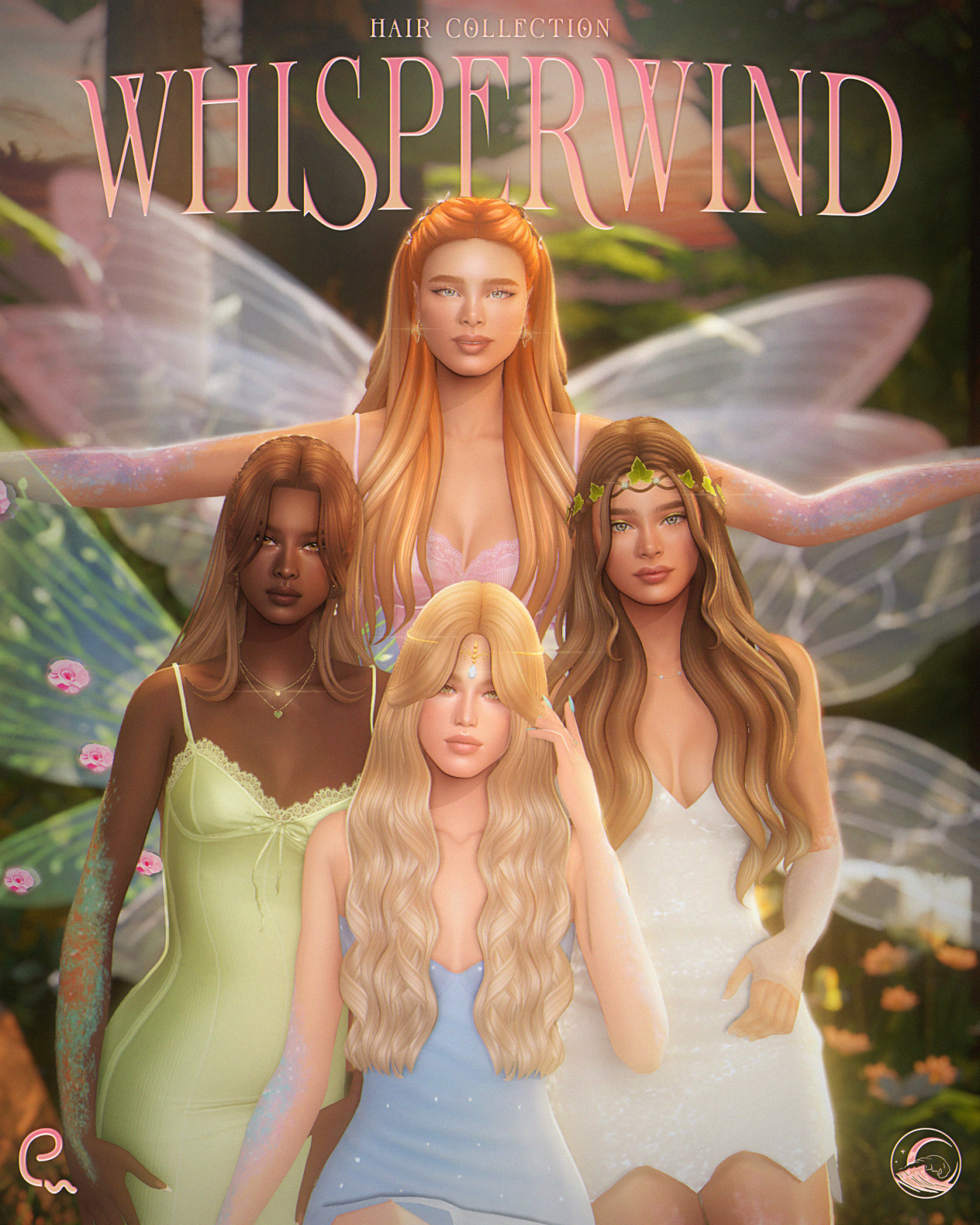 Волшебная коллекция для фей. Часть 2 Whisperwind Hair Collection Sims 4