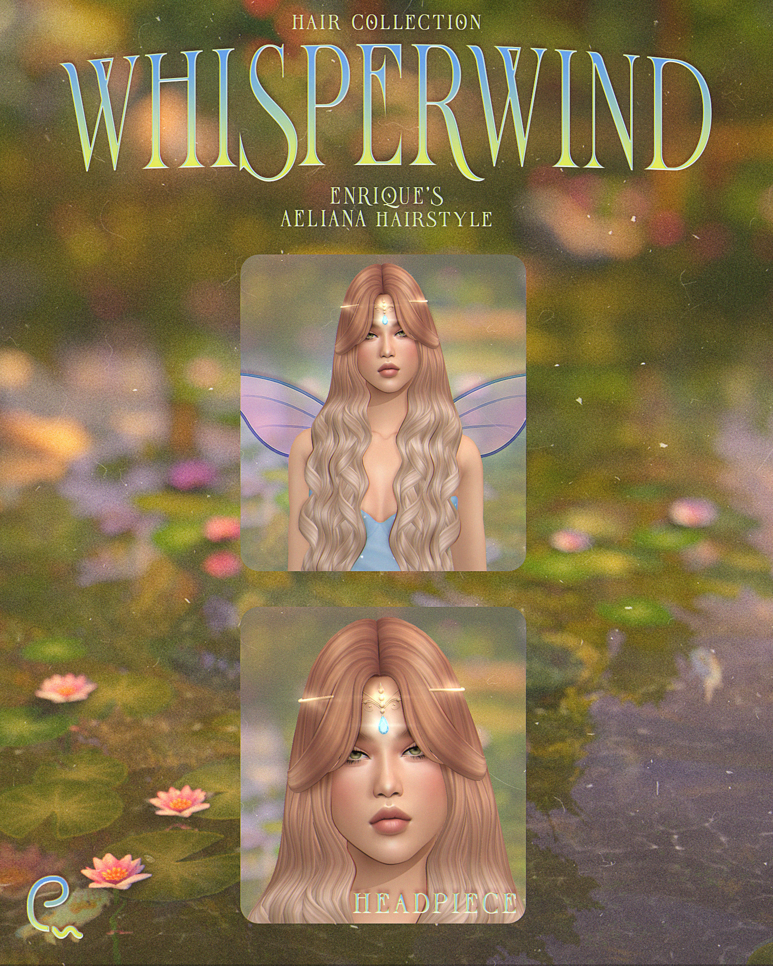 Волшебная коллекция для фей Whisperwind Hair Collection Sims 4