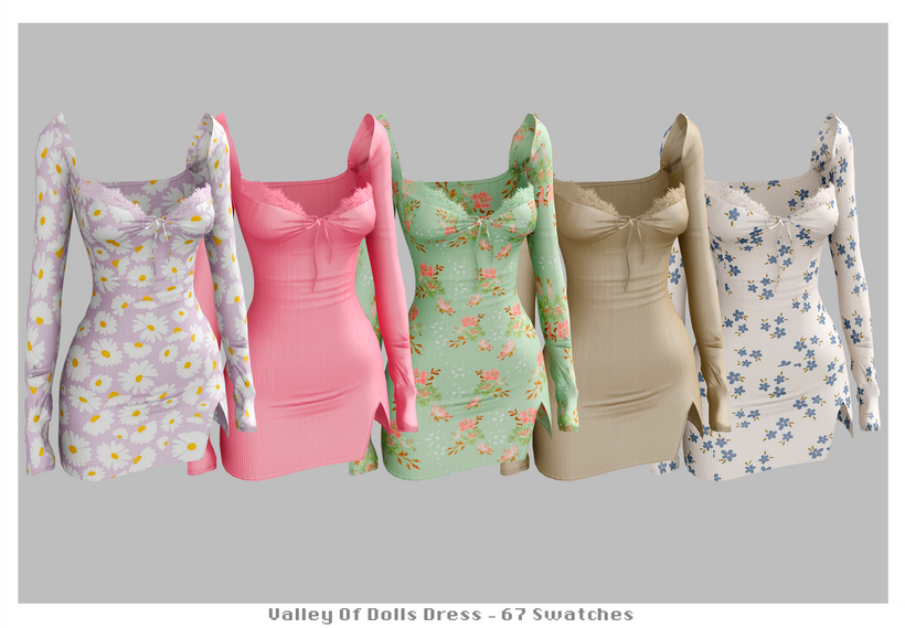 Коллекция платьев Soft Girl Collection Sims 4