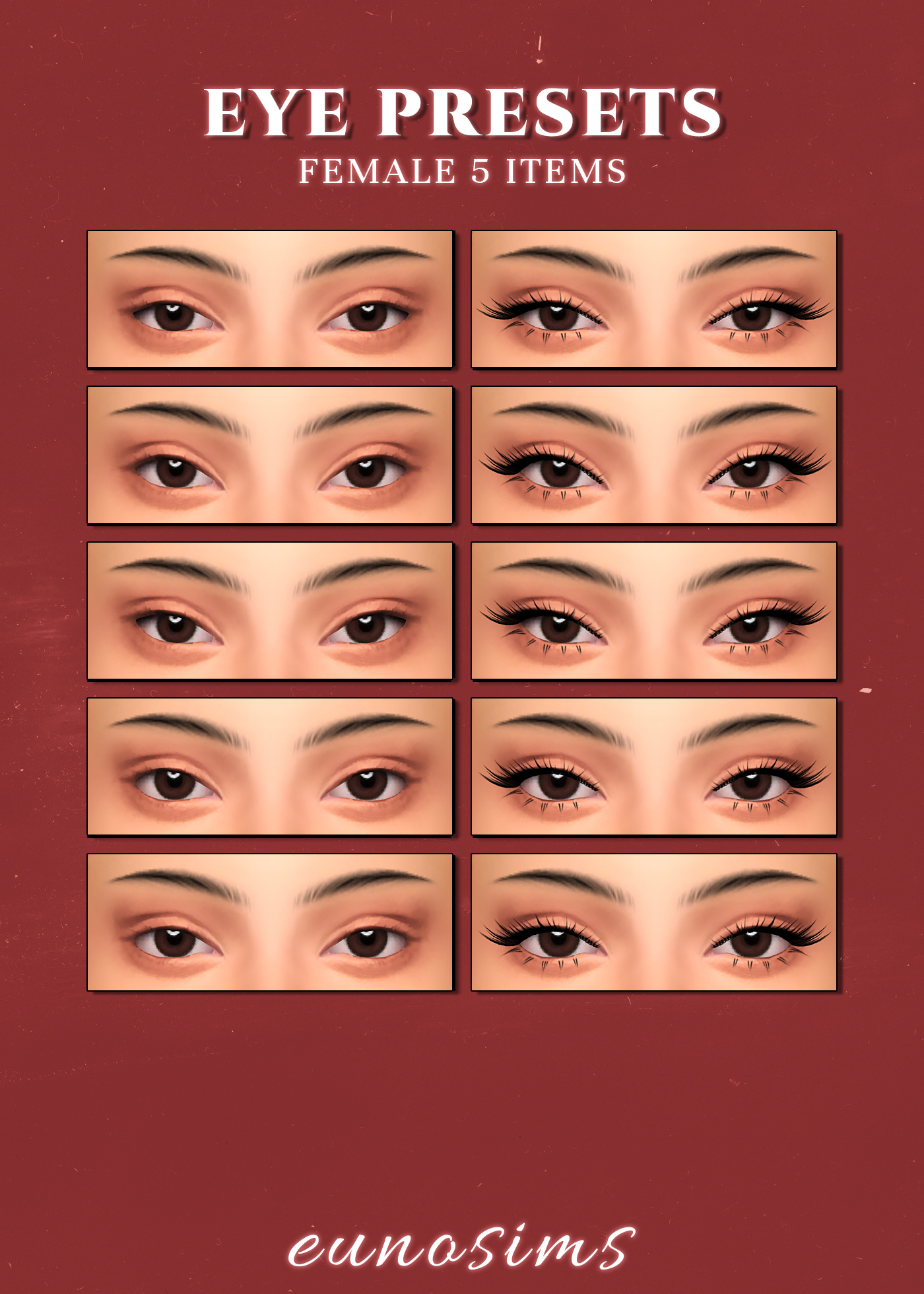 Пресеты Eye Preset 6-10 Sims 4