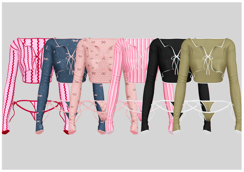 Мини-сет для сна Mini SleepWear Set Sims 4