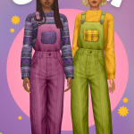 Наряд для симочек UMA OVERALLS Sims 4 Наряд для симочек UMA OVERALLS Sims 4