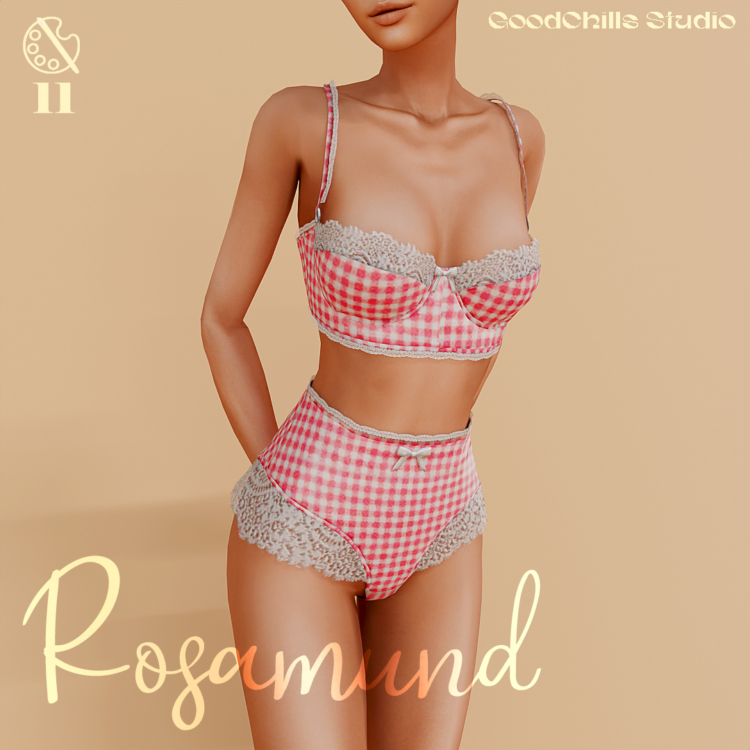 Комплект нижнего белья August's CC 2025 Rosamund Sims 4
