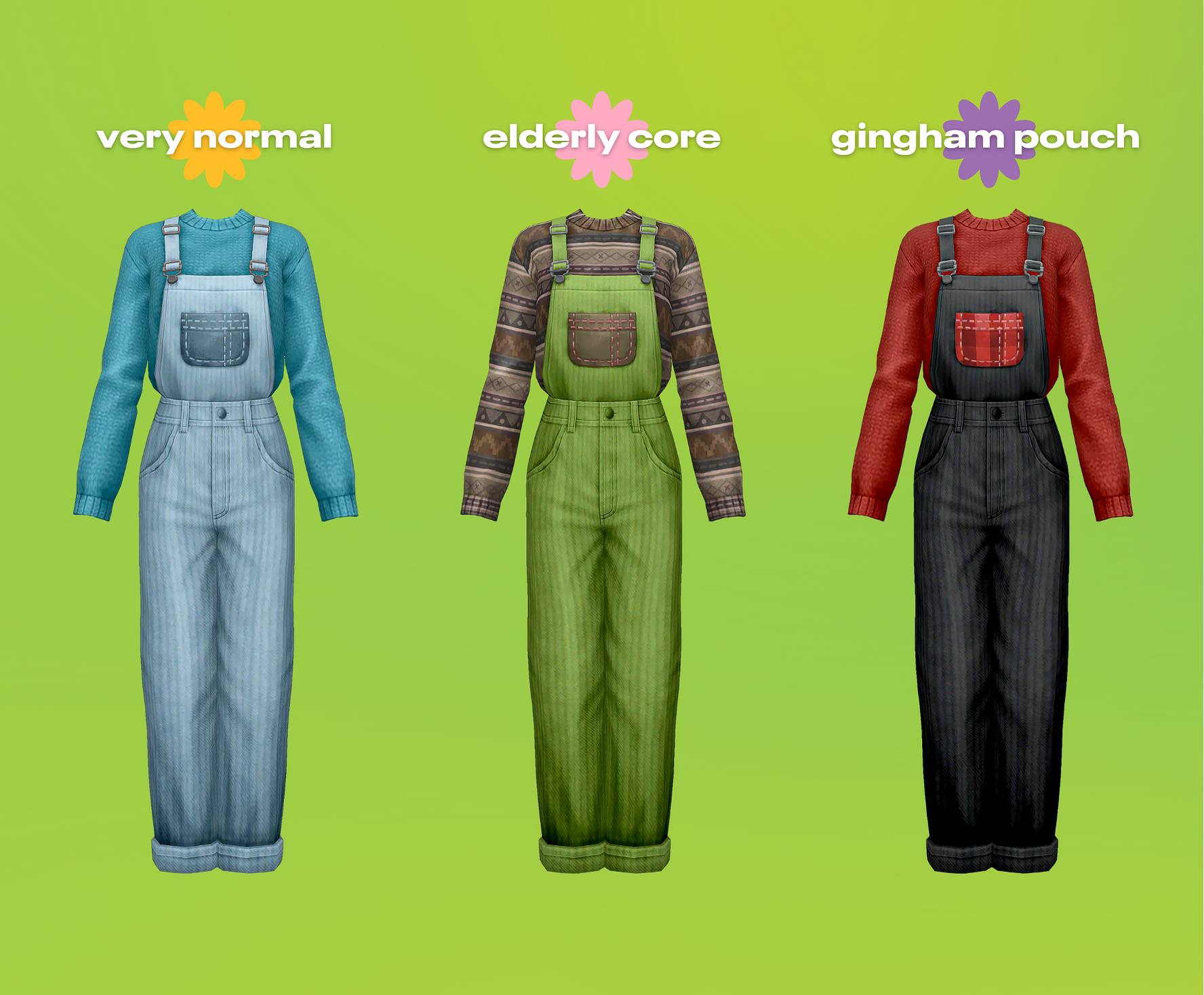 Наряд для симочек UMA OVERALLS Sims 4