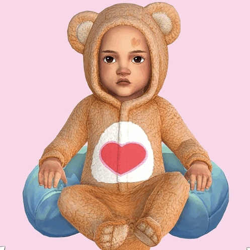Комбинезон CareBear Onesies Sims 4