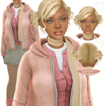 Женская прическа Olivia Hair Sims 4