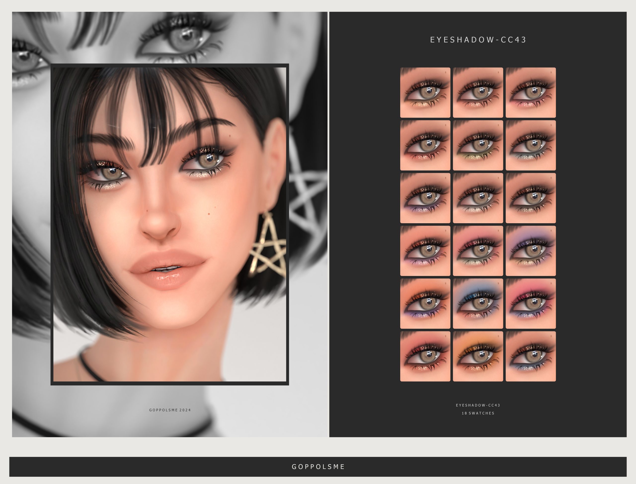 Тени для век Eyeshadow CC 43 Sims 4