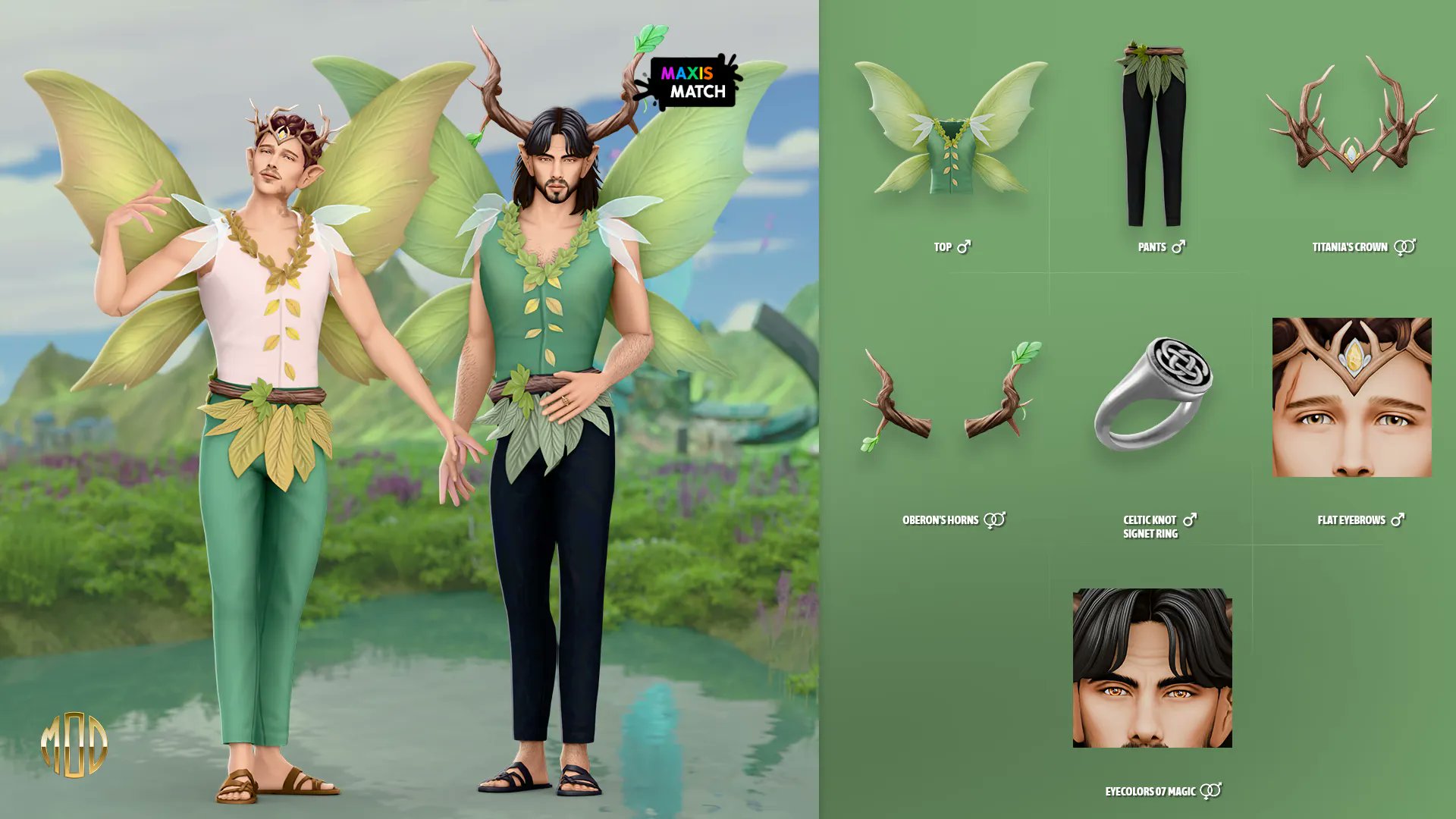 Сет Joralf Forest Elves Sims 4