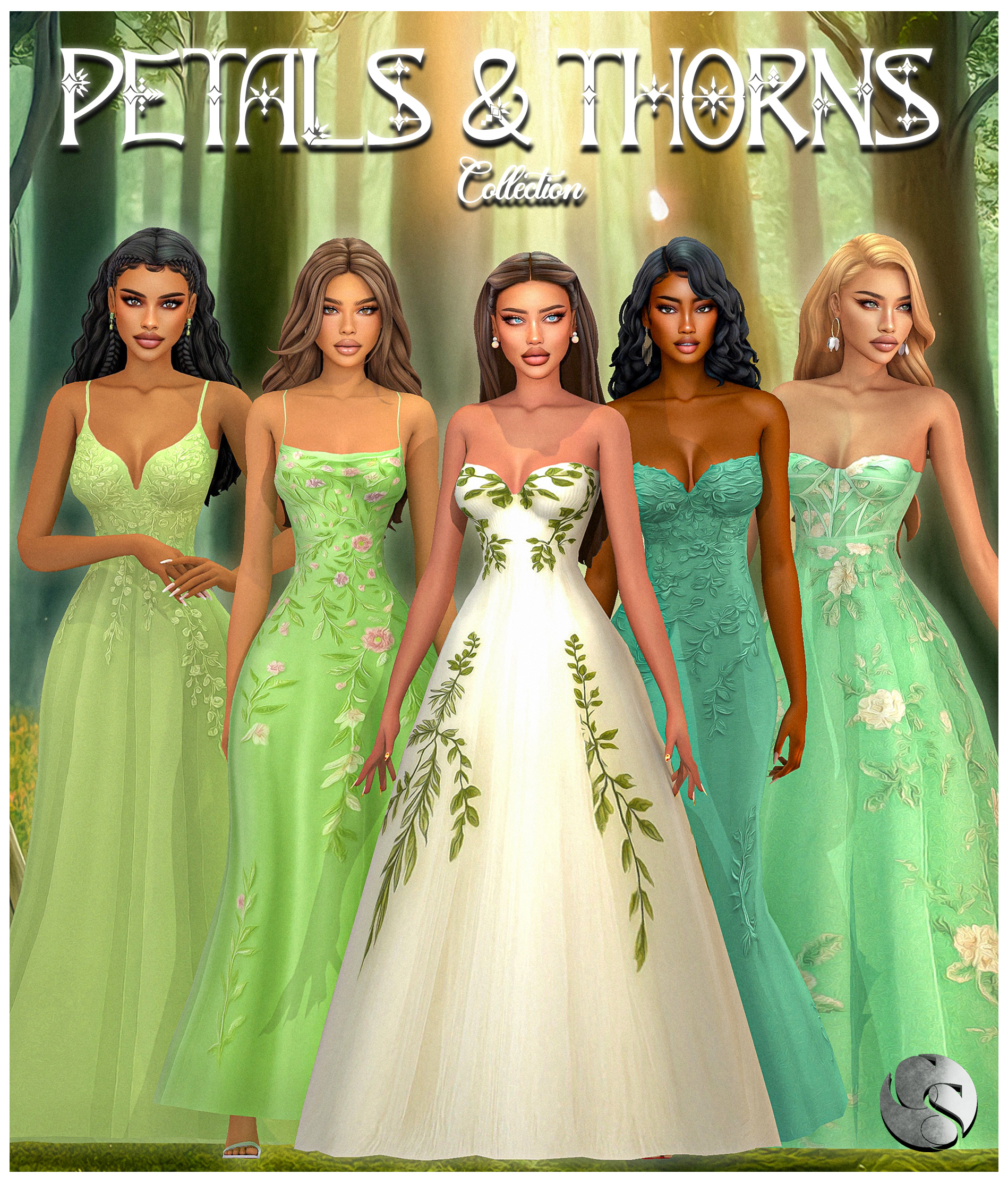 Коллекция платьев Petals Thorns Collection Sims 4