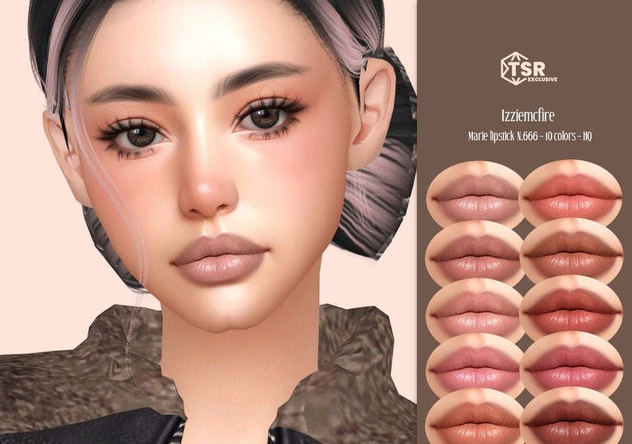 Помада IMF Marie Lipstick N666 Sims 4