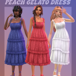 Сарафан Peach Gelato Dress Sims 4