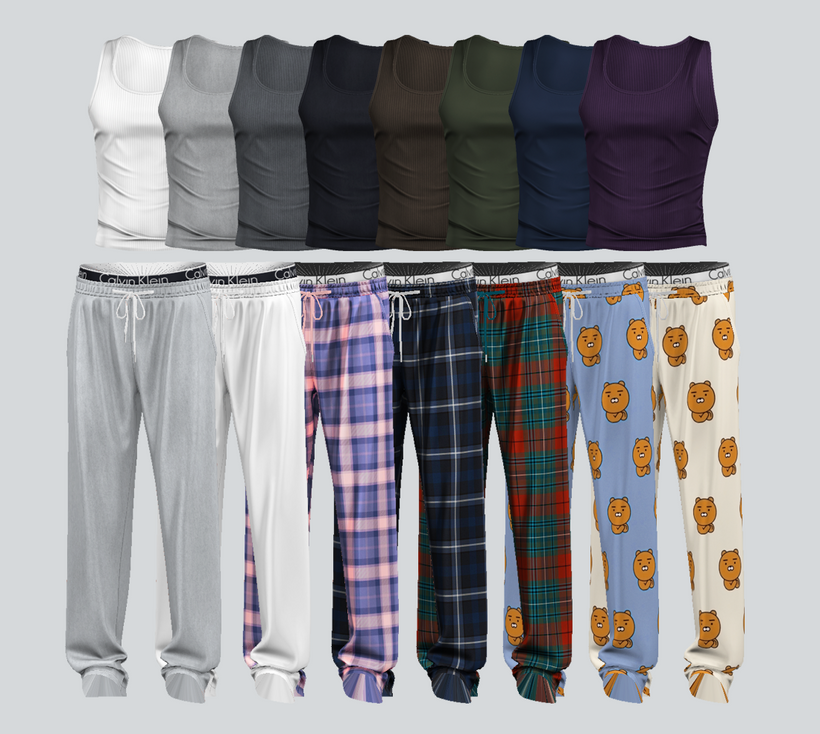 Комплект одежды для сна Sleepwear Sims 4