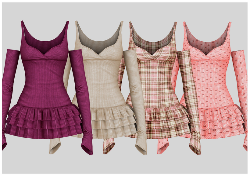 Платье Cotton Dress Sims 4