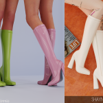 Обувь Shayna Boots Sims 4 template 2 copiar