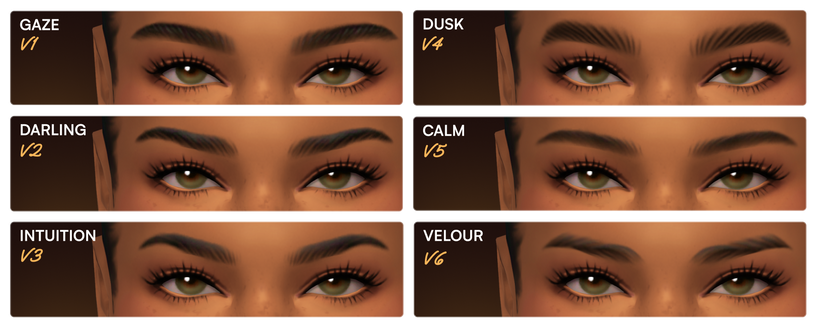 Набор бровей Eyebrow Set No10 Sims4