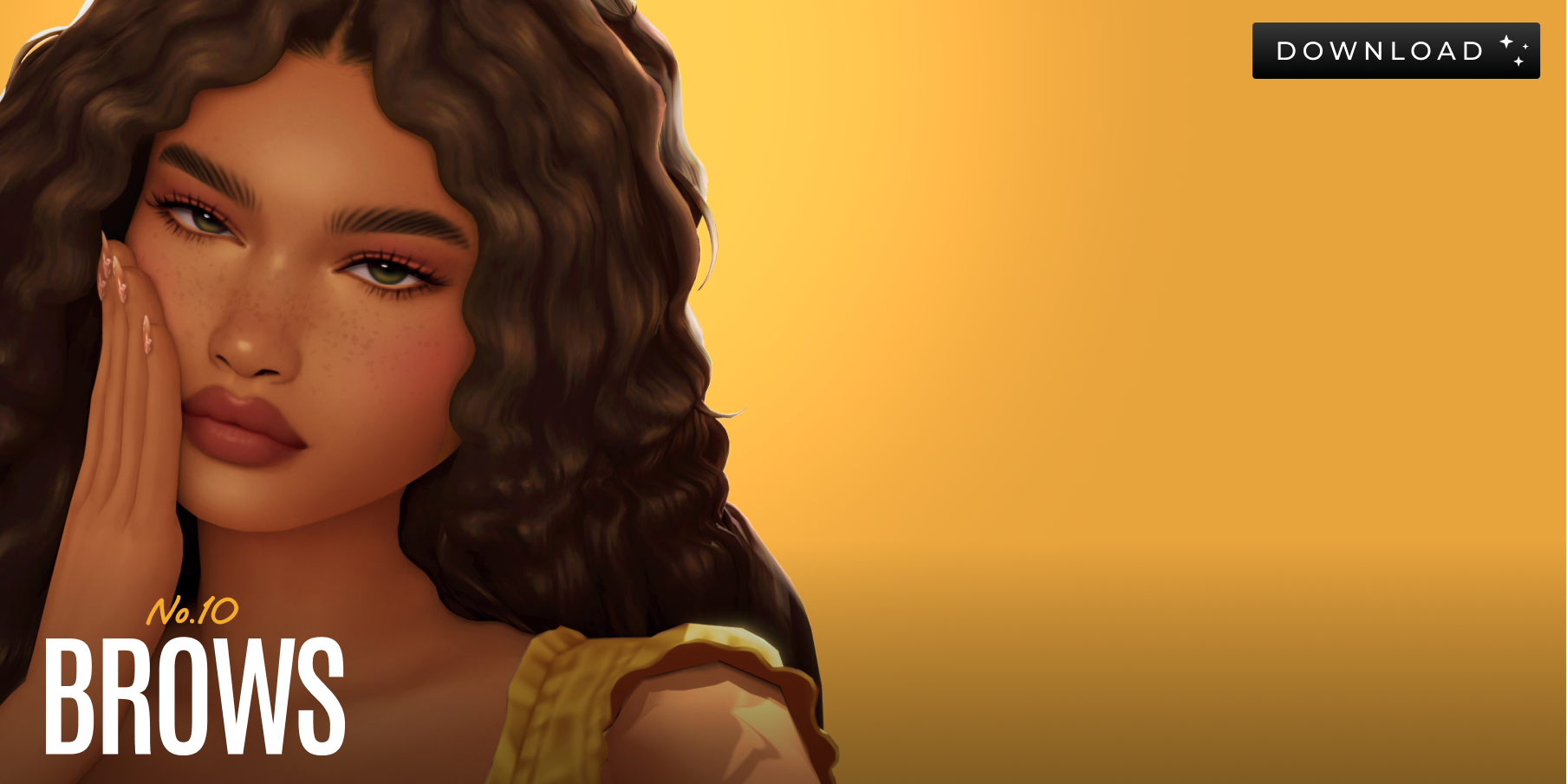 Набор бровей Eyebrow Set No10 Sims4