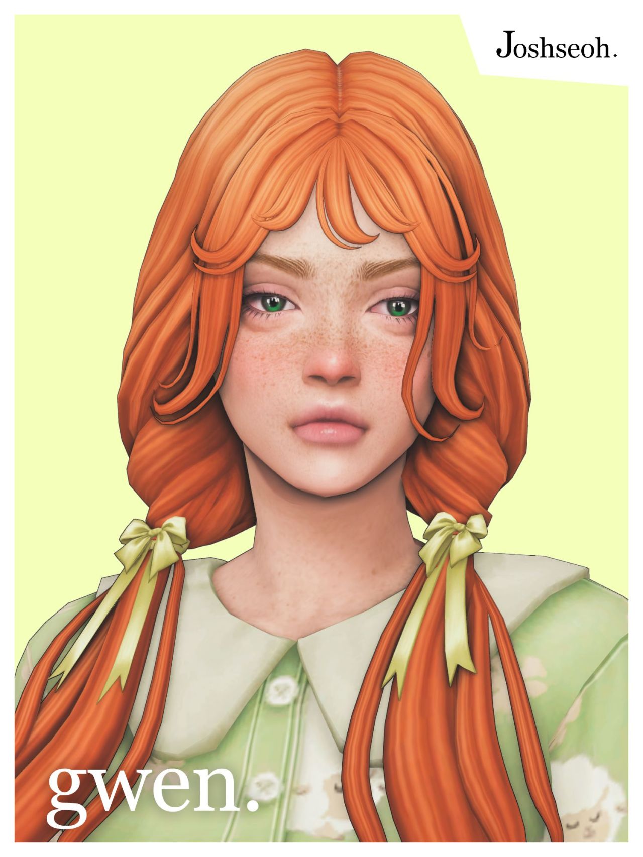 Женская прическа Gwen Hair & Accessory Sims 4