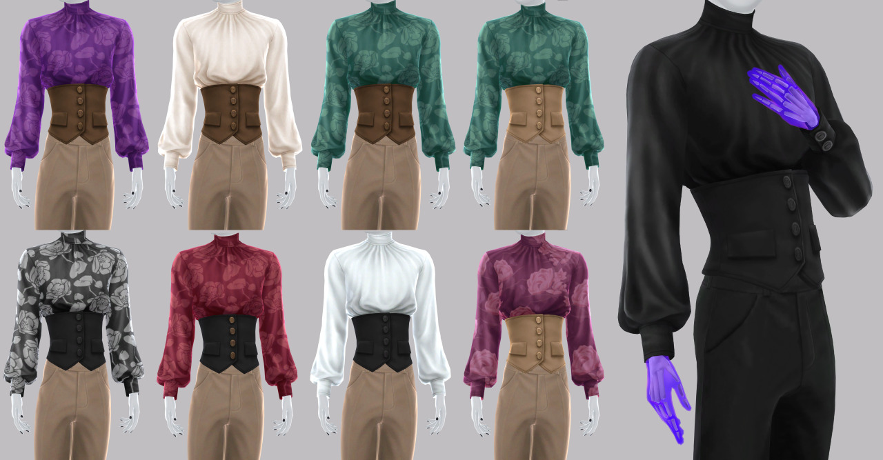 Блузка Corset Blouse Sims 4