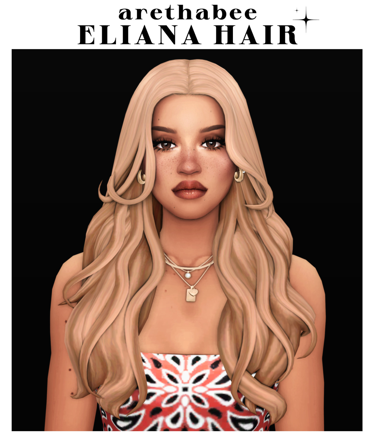 Женская прическа eliana hair Sims 4