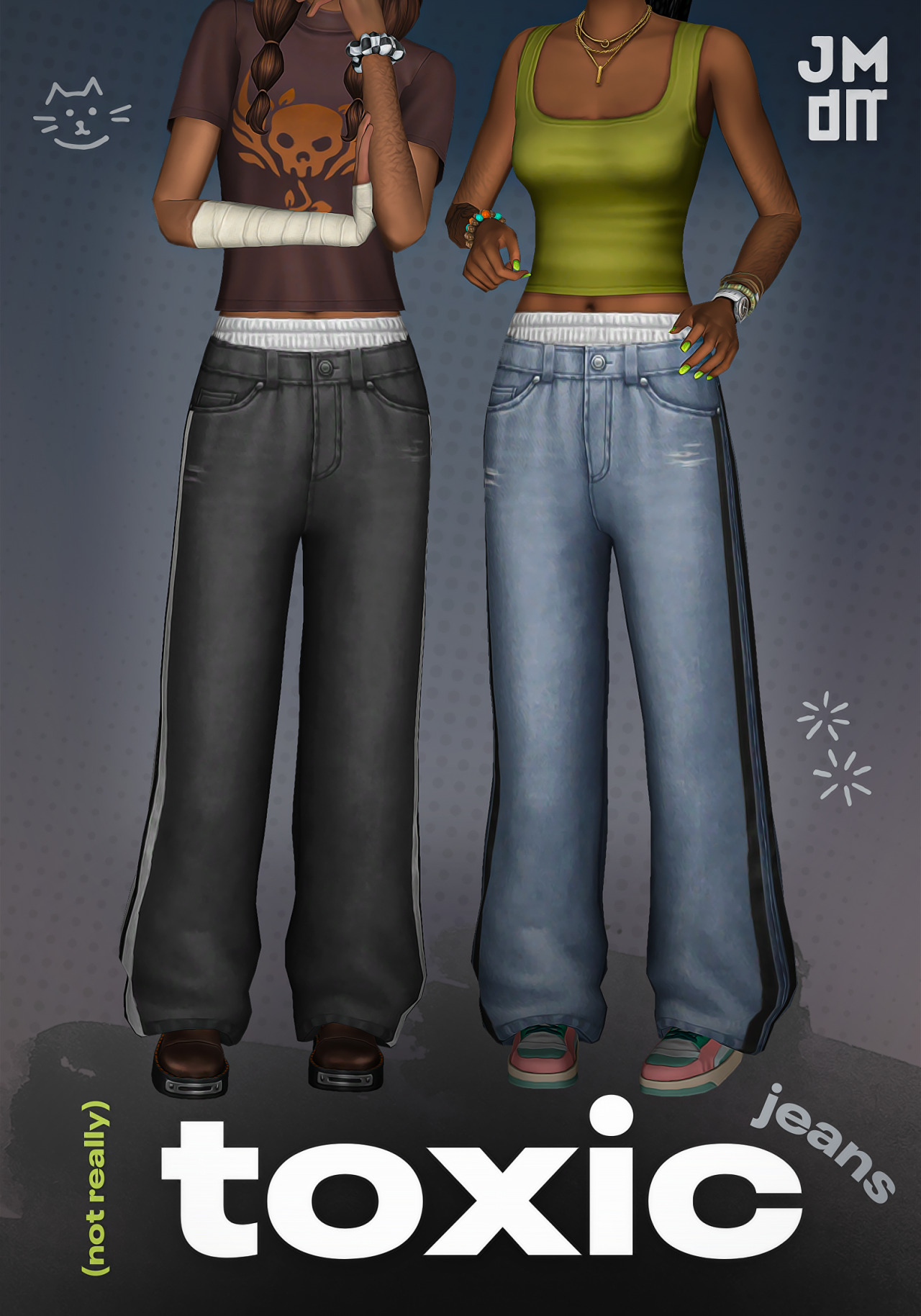 Джинсы TOXIC JEANS Sims 4