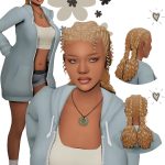 Женская прическа June Hair Sims 4