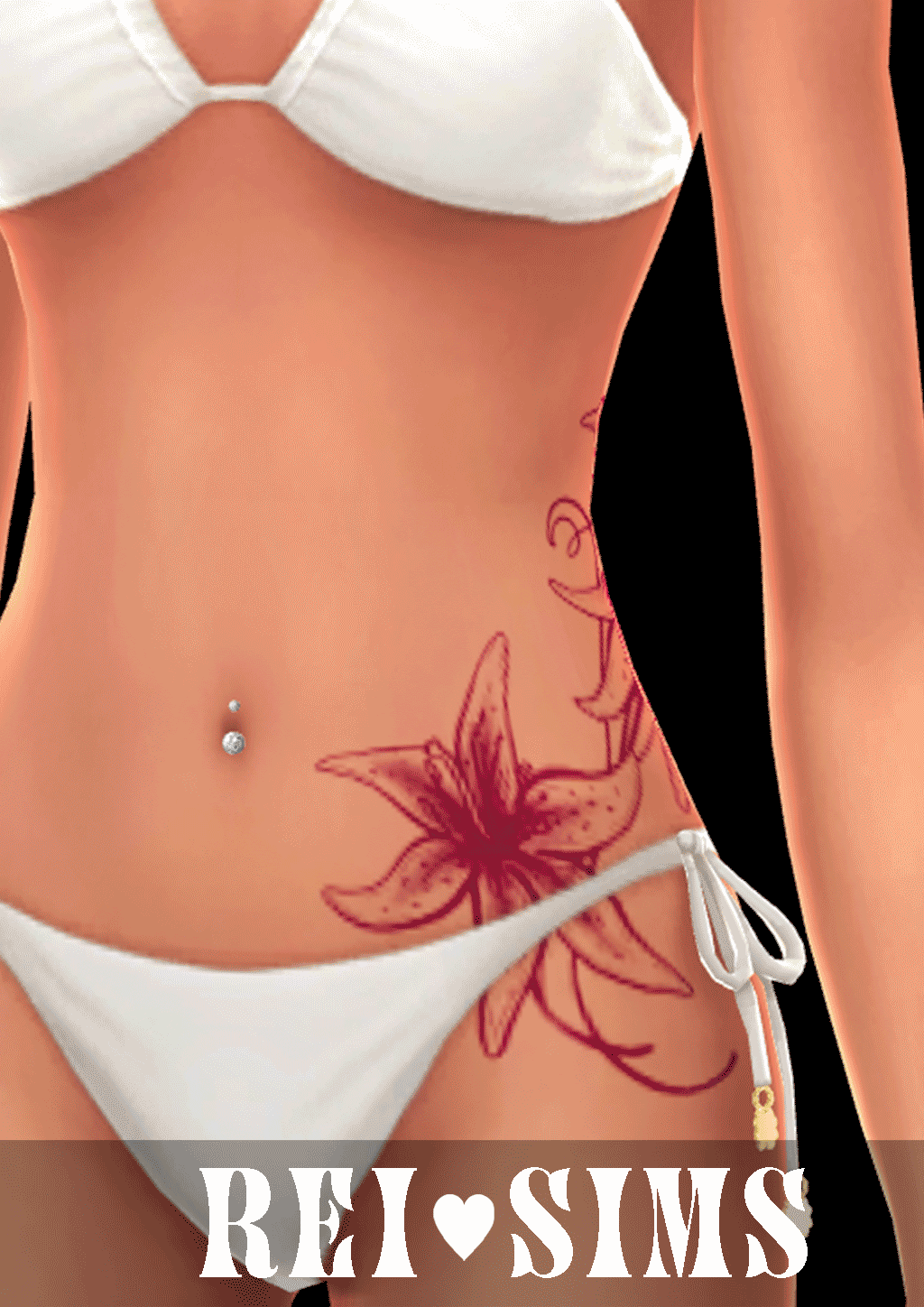 Тату сет caliente Sims 4