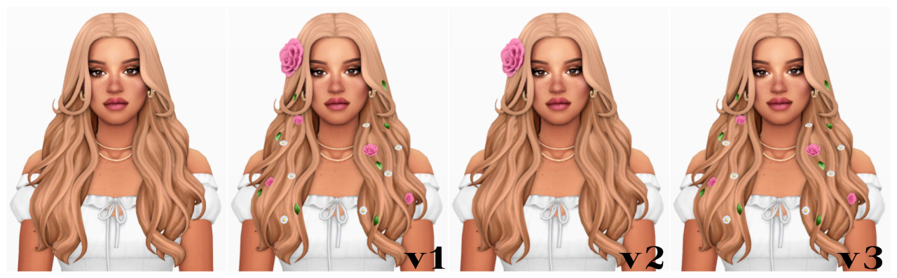 Женская прическа eliana hair Sims 4