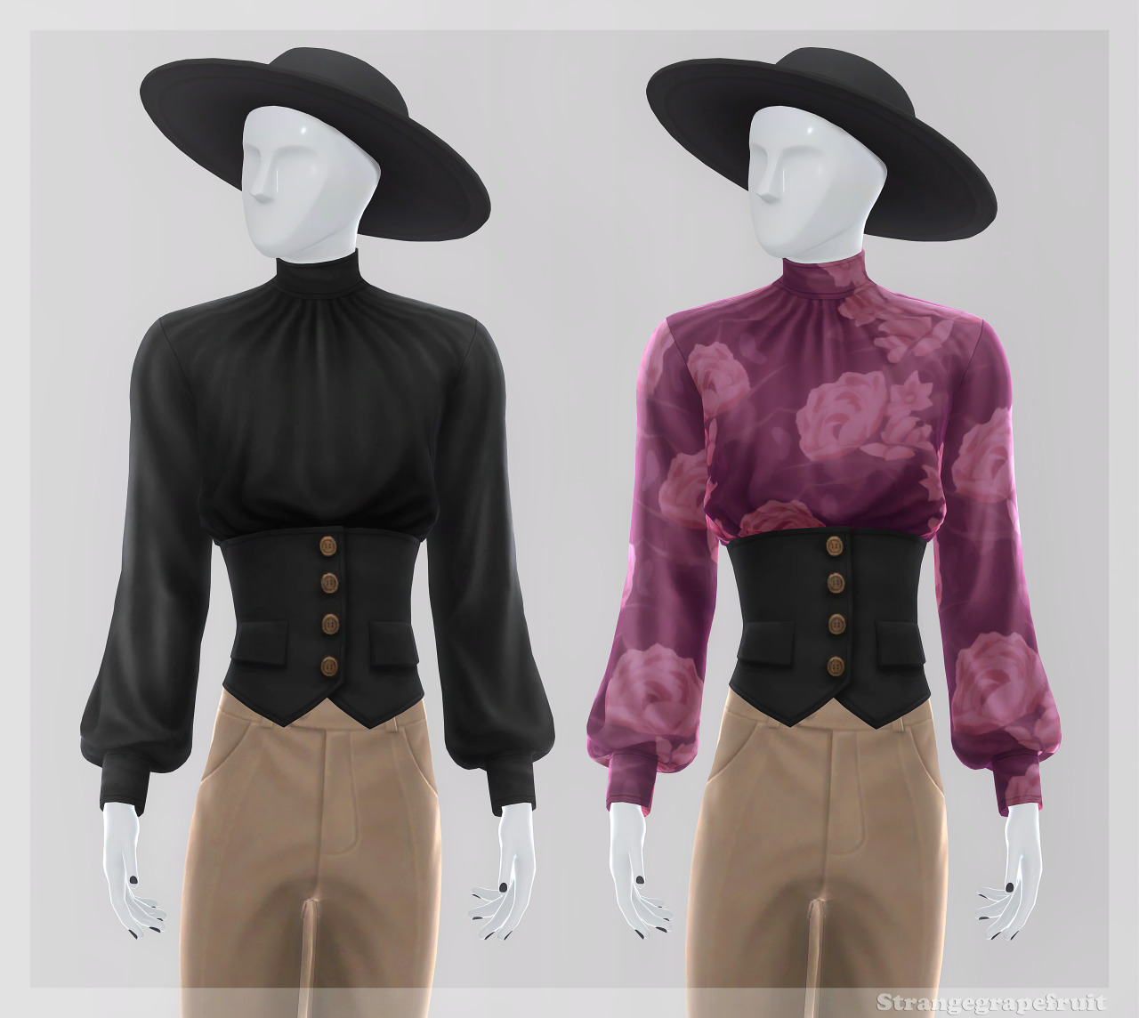 Блузка Corset Blouse Sims 4