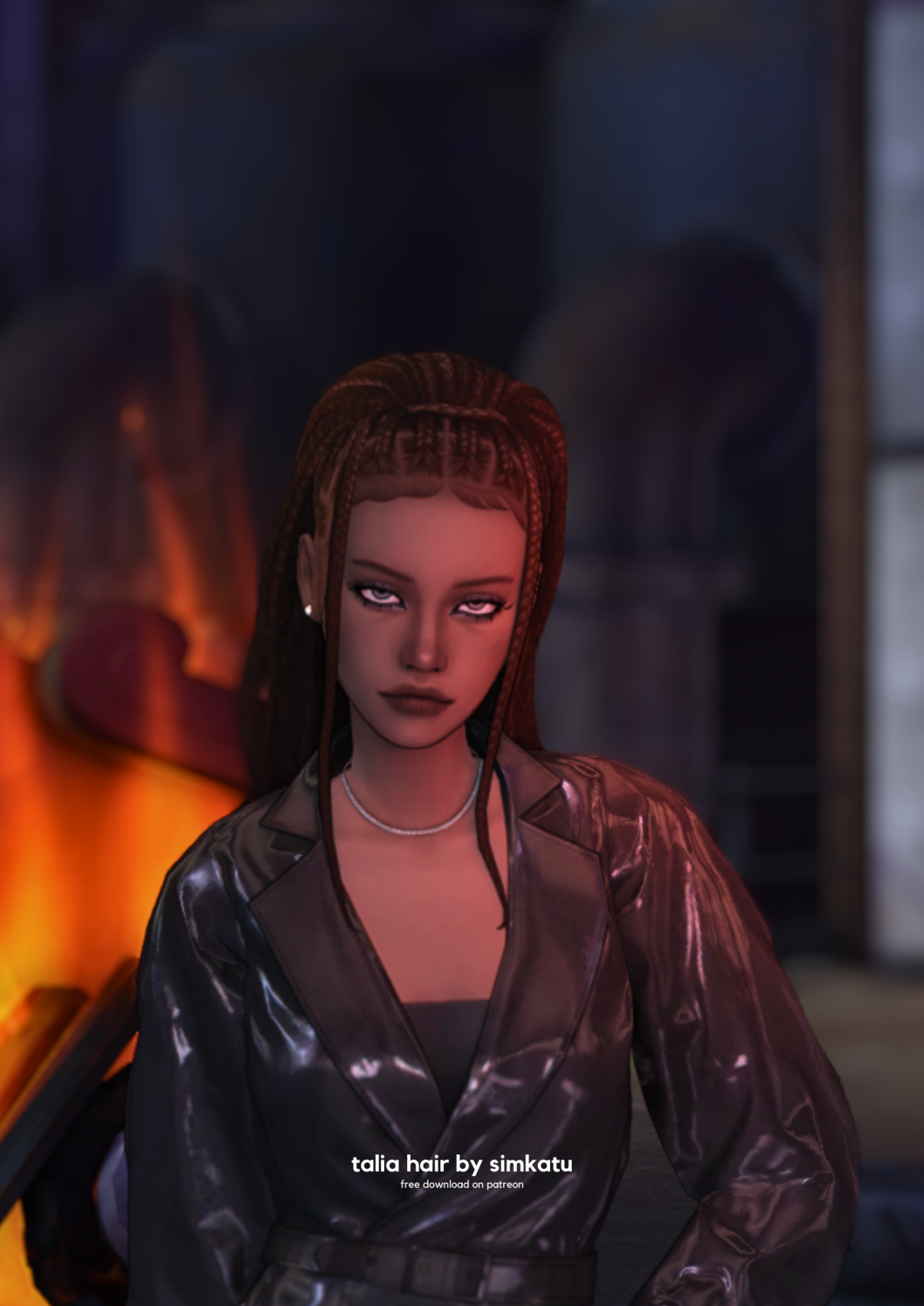 Женская прическа Talia Hair Sims 4
