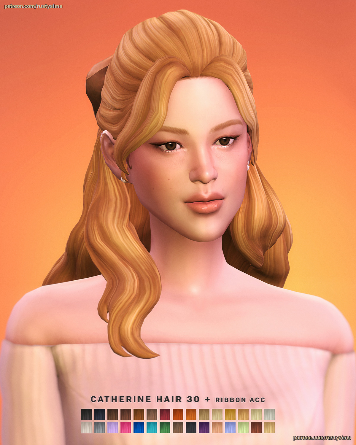 Прическа Catherine Hair Sims 4