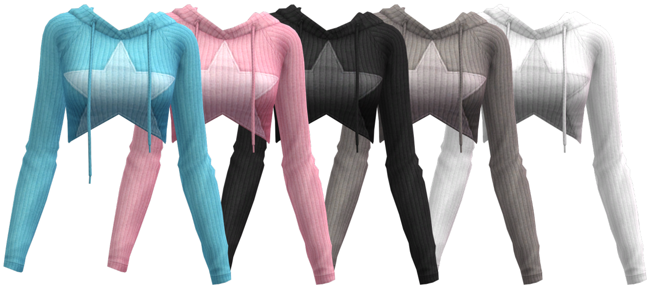 Худи Howl Crop Top Sims 4