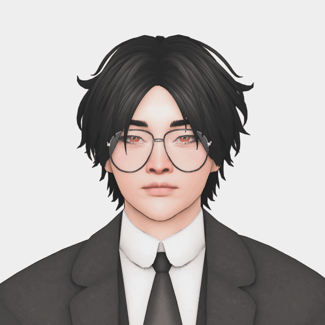 Прическа Aomi Hair Sims 4