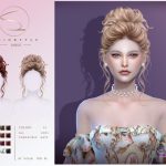Женская прическа 040725_Classical updo hairstyle Sims 4 Женская прическа 040725_Classical updo hairstyle Sims 4