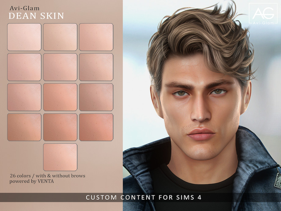 Скинтон Dean Skin Sims 4