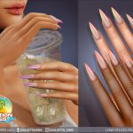 Маникюр Vacation Vibes - Long Stiletto Fruit Ice Nails Sims 4 Маникюр Vacation Vibes - Long Stiletto Fruit Ice Nails Sims 4