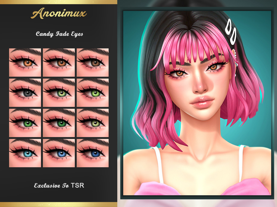 Косметика и линзы Candy Fade Sims 4