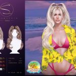 Женская прическа (VACATION VIBES)S-Club_020825_ double wavy ponytail Sims 4 Женская прическа (VACATION VIBES)S-Club_020825_ double wavy ponytail Sims 4