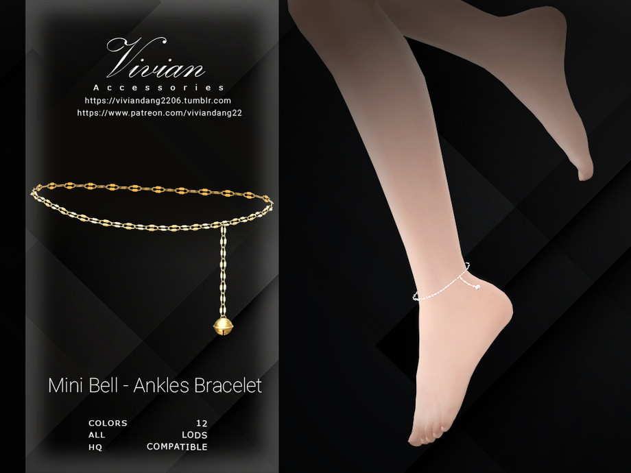 Браслет Mini Bell Ankle Bracelet Sims 4