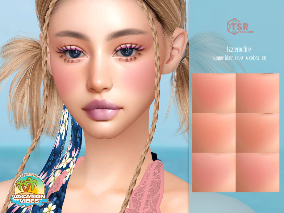Набор косметики IMF Sunnie Lipstick N.662 & Sunnie Blush N.199 VACATION VIBES Sims 4