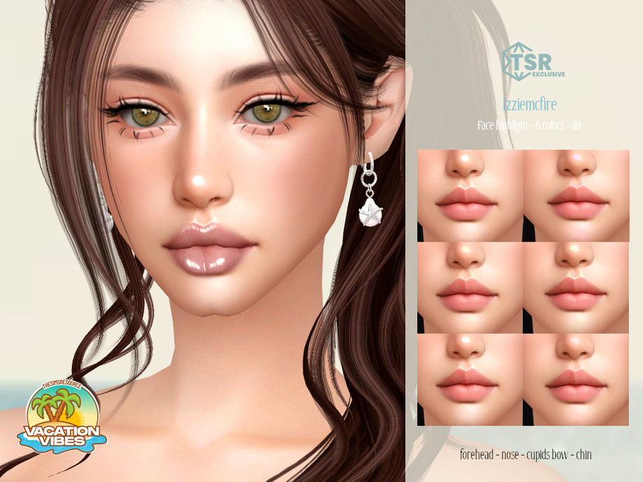 Хайлайтер IMF Face highlight VACATION VIBES Sims 4