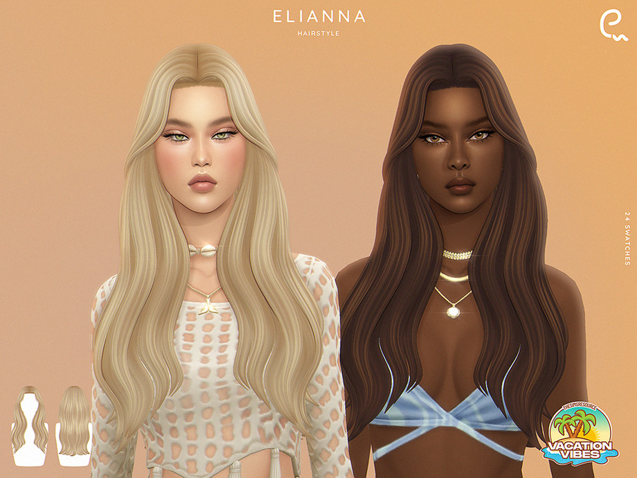 Прическа Elianna Sims 4
