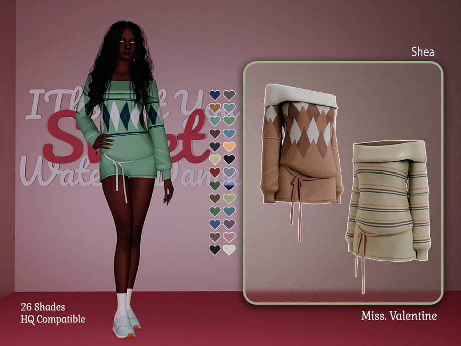 Платье Shea Dress Sims 4