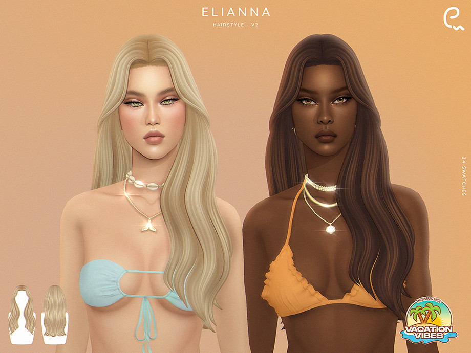 Прическа Elianna Sims 4