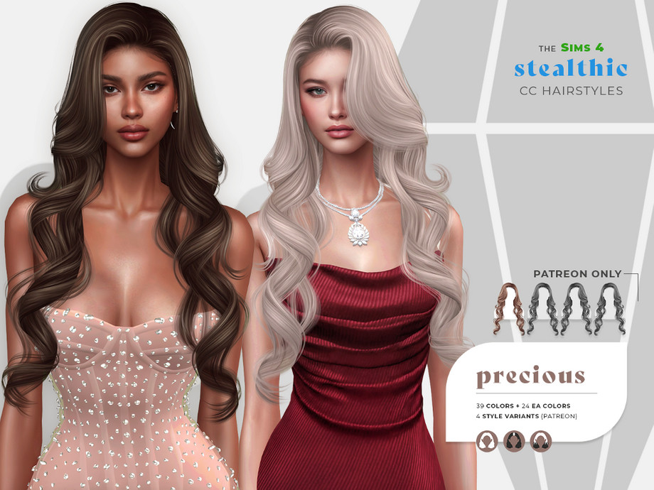 Прическа Precious Sims 4