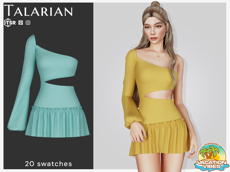 Платье Amber Dress Sims 4