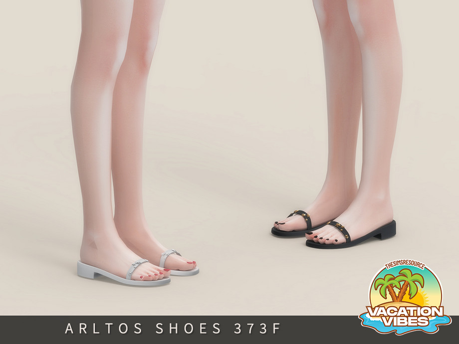 Обувь Vacation Vibes Slippers With Stars Sims 4