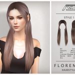 Прическа Florence Sims 4