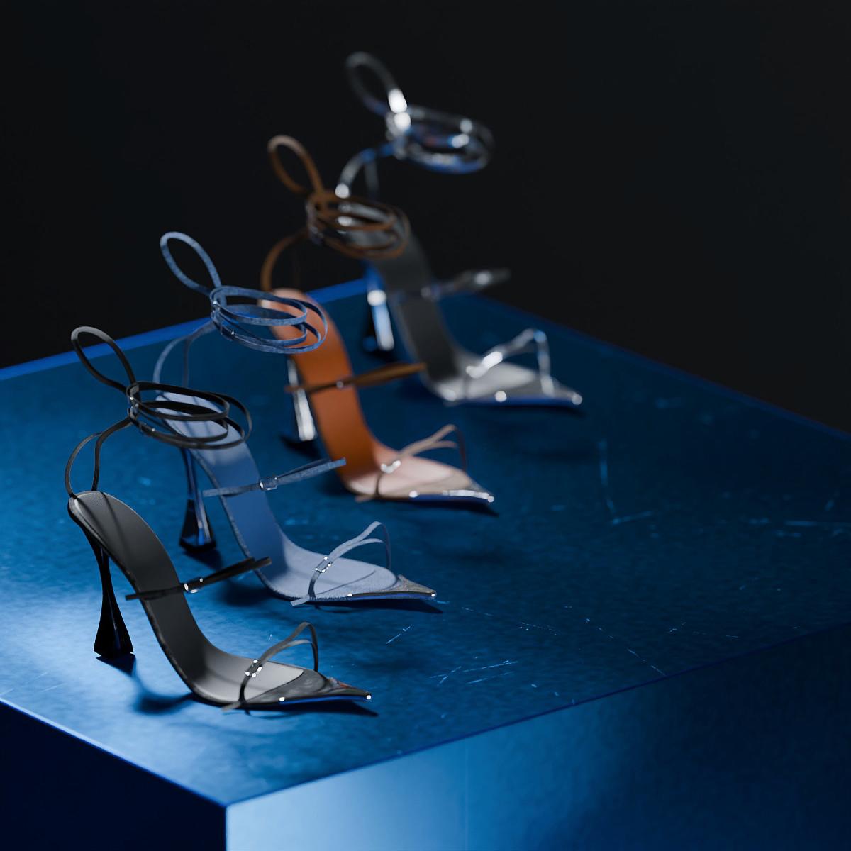 Босоножки Mugler Strappy Sandals Sims 4