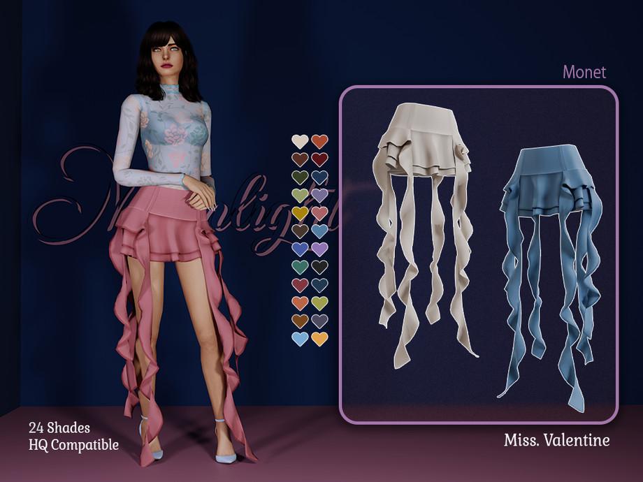Юбка Monet Skirt Sims 4