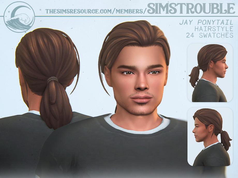 Прическа Jay Ponytail Sims 4
